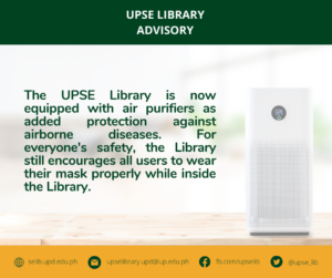 Read more about the article The UPSE Library is now equipped with air purifiers.