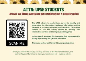 Read more about the article Answer our library survey and get a stationery set + a mystery prize! :)