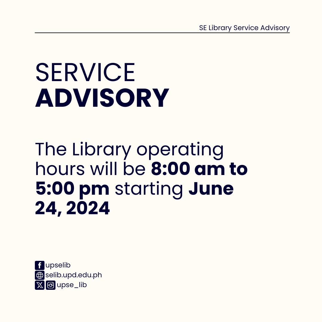 Advisory (Library Hours)