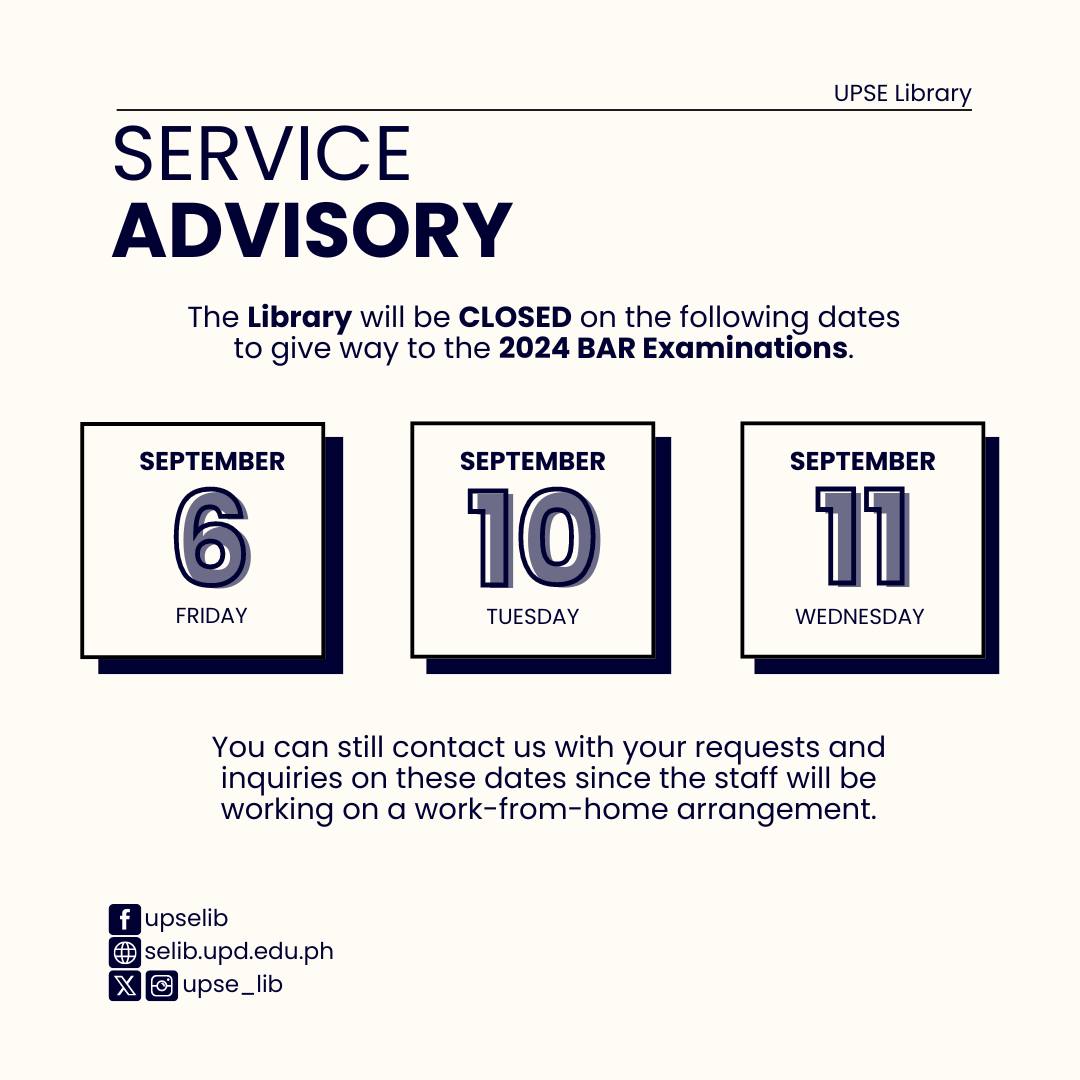 Advisory (2024 BAR Examinations)