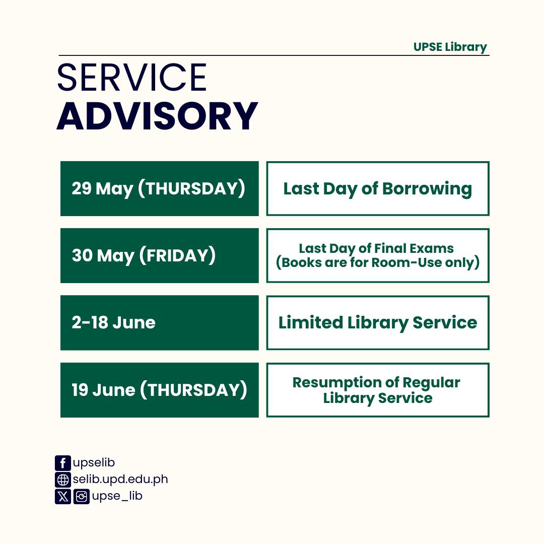 Service Advisory: Borrowing
